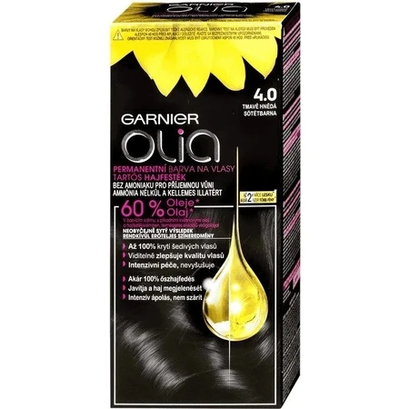 Garnier Olia Permanente Haarfarbe 4.0 Dunkelbraun 1×1 Set, permanente Haarfarbe