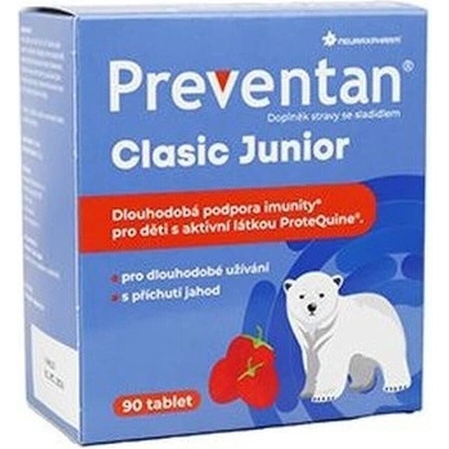 Neuraxpharm Preventan Clasic Junior, aromă de căpșuni, 90 tbl 1×90 tbl, supliment alimentar