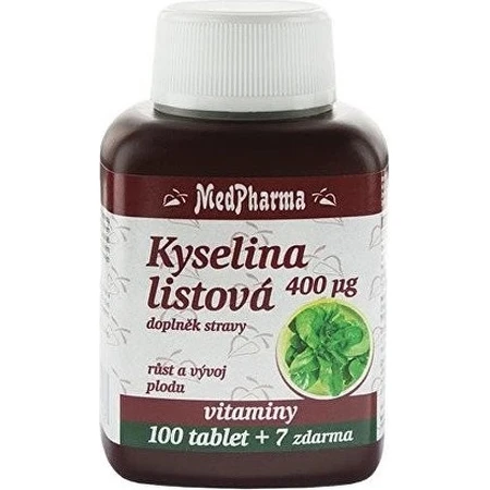 MedPharma ACIDO FÓLICO 400 mcg 1×107 tbl, ACIDO FÓLICO