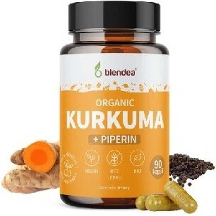 BLENDEA BIO KURKUMA+ PIPPERIN 1×90 cps, food supplement