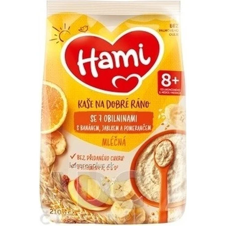 HAMI 7-grain porridge with banana, apple and orange 1×210 g, porridge aux fruits