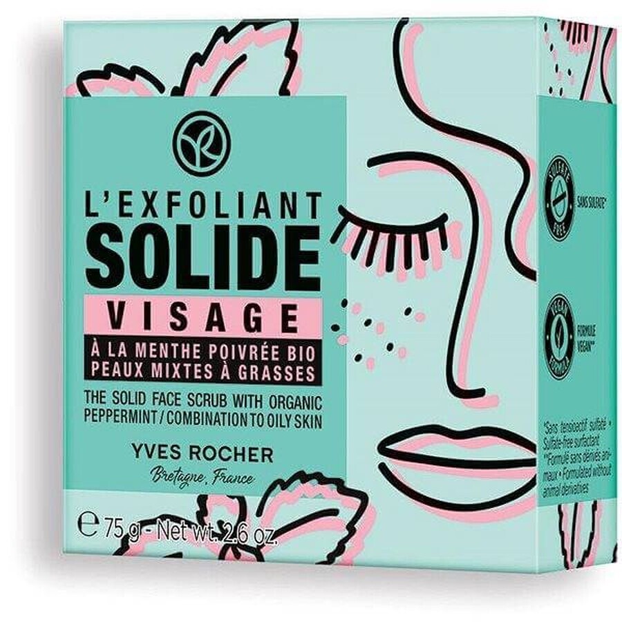 Yves Rocher Stiff Face Scrub Green Heroes 1×75g, face scrub Yves Rocher Stiff Face Scrub Green Heroes 1×75g, face scrub