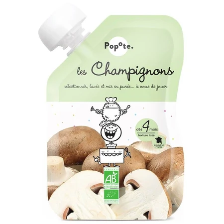 POPOTE Organic mushroom cap 120 g, 4+ 1×120 g