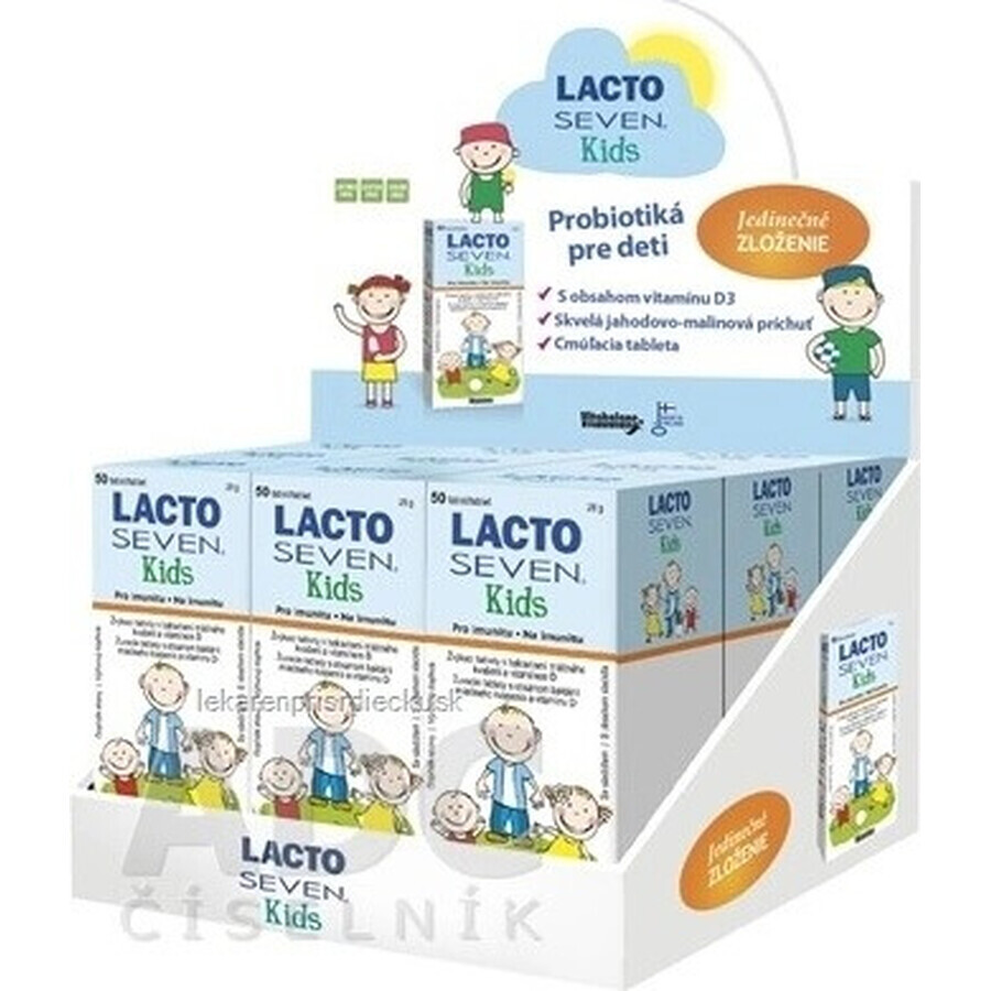 Vitabalans LACTOSEVEN Kids DISPLEJ 9×50 tbl, supliment alimentar pentru copii