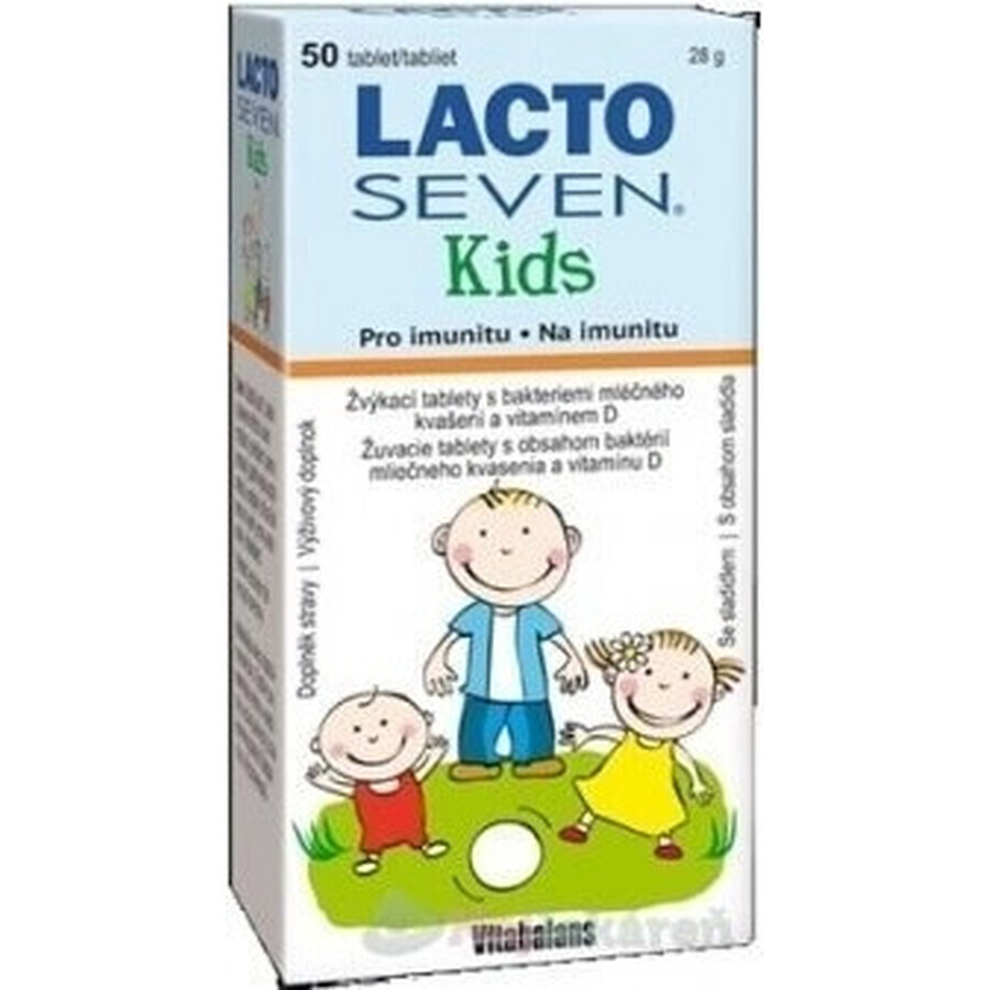 Vitabalans LACTOSEVEN Kids DISPLEJ 9×50 tbl, supliment alimentar pentru copii