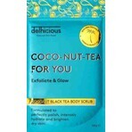 Delhicious, Exfoliante corporal de coco y té negro 1×100 g, exfoliante corporal