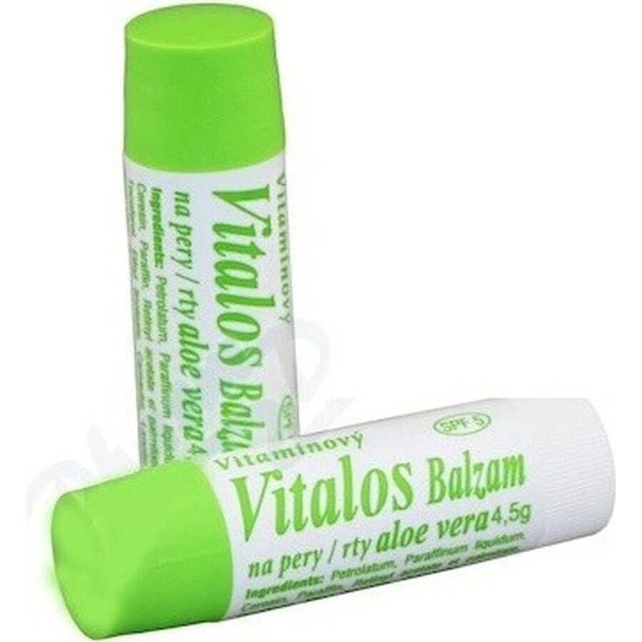 VITALOS Lip balm aloe vera lip balm SPF 5 1×1 pc, lip balm