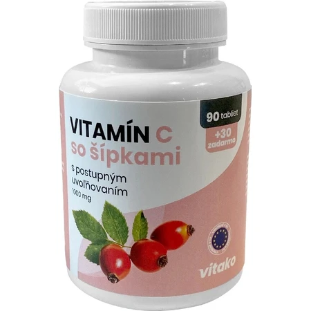 Imunit Vitamine C 1200 mg URGENT met rozenbottels 1×90+30 tbl, voedingssupplement