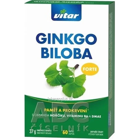 VITAR Ginkgo biloba Forte 1×60 cps, voedingssupplement