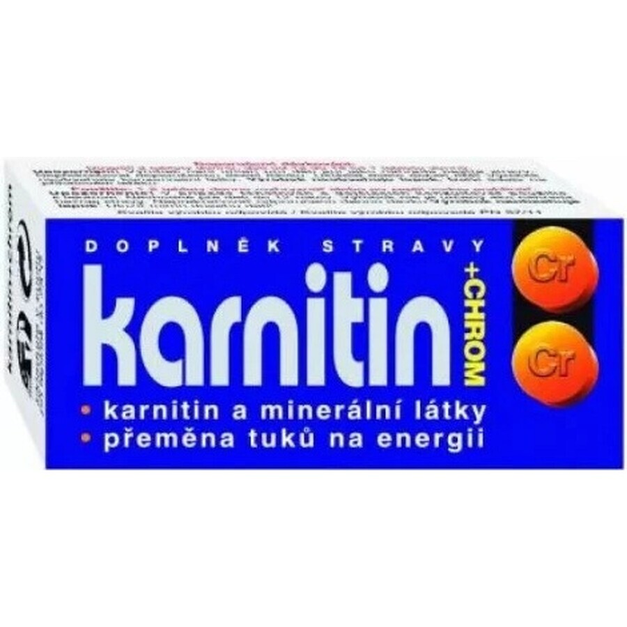 NATURVITA CARNITINE + CROM 1×50 tbl, carnitină + crom