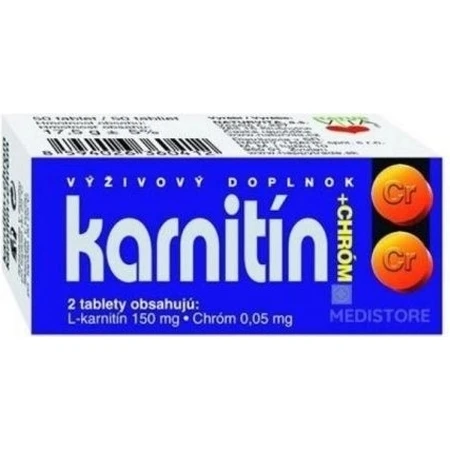 NATURVITA CARNITINE + CROM 1×50 tbl, carnitine + chrome