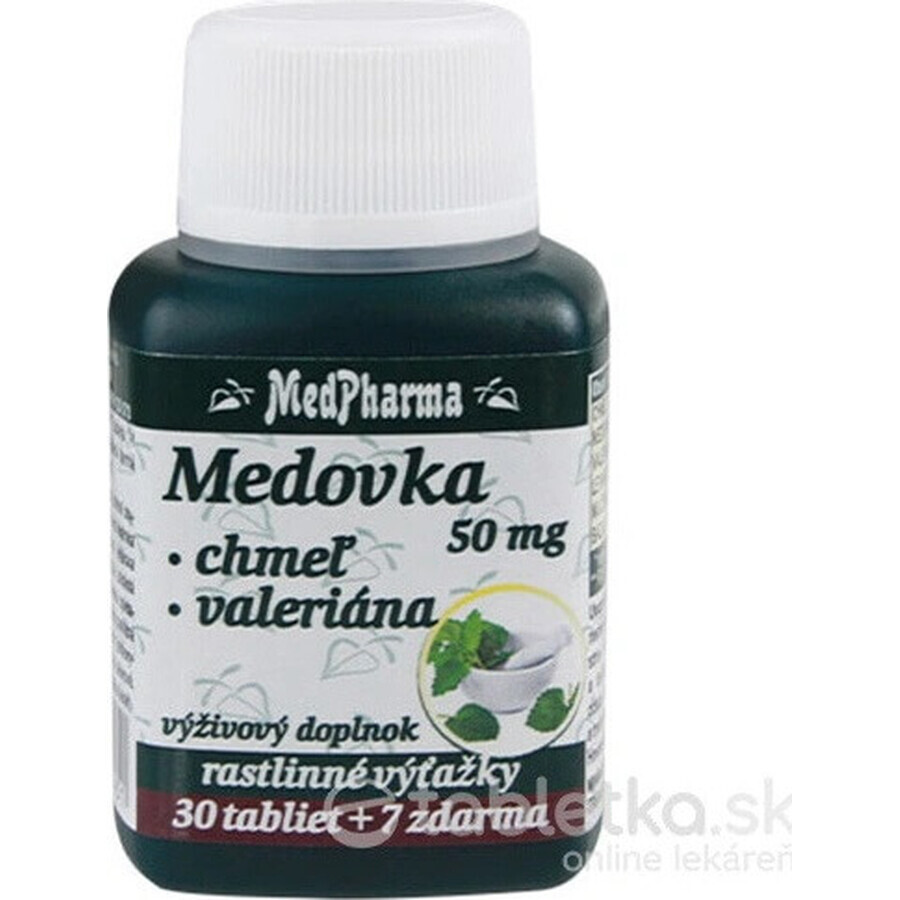 MedPharma HONEYBERRY 50MG + HOPE + VALERIAN 1×37 tbl, HONEYBERRY + HOPE + VALERIAN