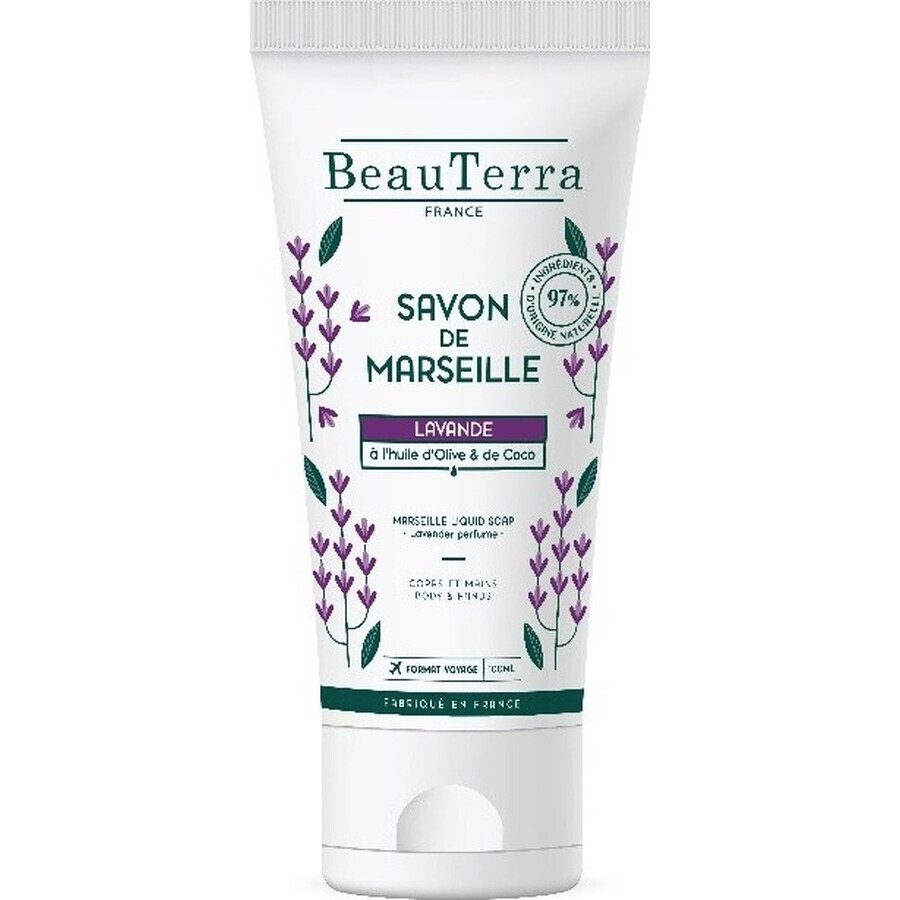 Jabón Líquido de Marsella - Lavanda - 100ml 1×100ml, jabón líquido