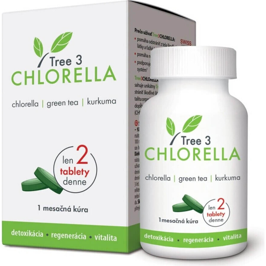 Tree3CHLORELLA 1×60 tbl, complemento alimenticio