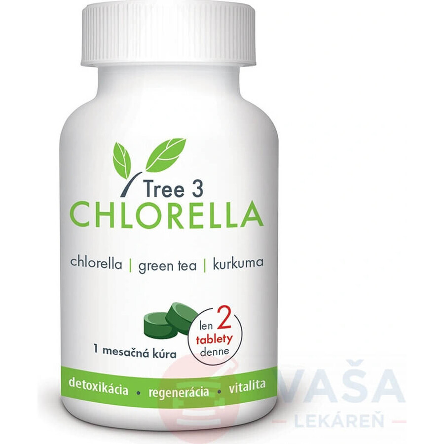Tree3CHLORELLA 1×60 tbl, complemento alimenticio