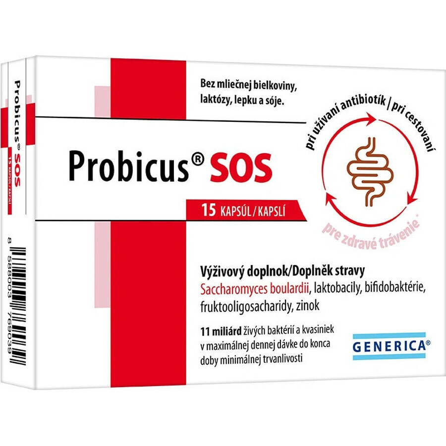 GENERICA Probicus® SOS 1×15 piezas, complemento alimenticio
