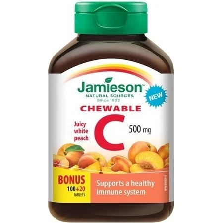 JAMIESON VITAMIN C 500 mg Pfirsich 1×120 tbl, Vitamin C