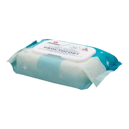 Opharm Proctofort, papier hygiénique humide pour hémorroïdes, 52 pièces