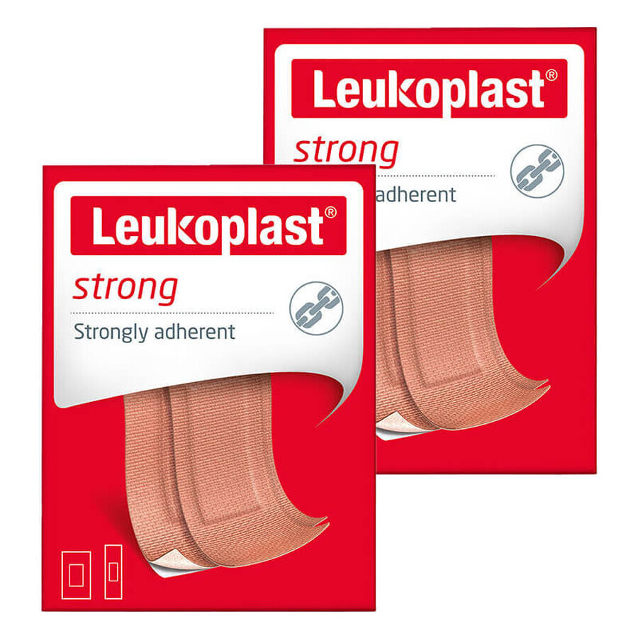 Set Leukoplast Strong, sparadrap avec pansement, 2 x 20 pièces