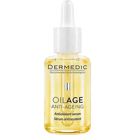 Dermedic Oilage Set, antioxidatives Serum, empfindliche Haut mit Zeichen der Hautalterung, 30 ml + nährende Tagescreme zur Wiederherstellung der Hautdichte, 15 ml