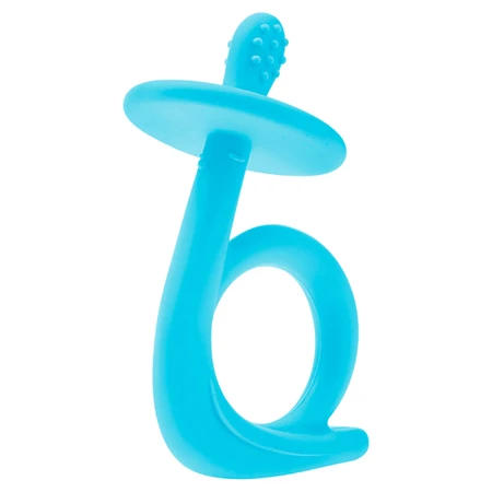 AKUKU, Silikon-Beißring, blaue Schnecke, A0114, ab Geburt, 1 Stück
