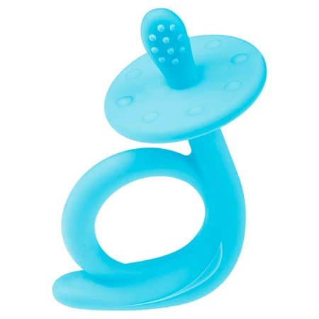 AKUKU, Silikon-Beißring, blaue Schnecke, A0114, ab Geburt, 1 Stück
