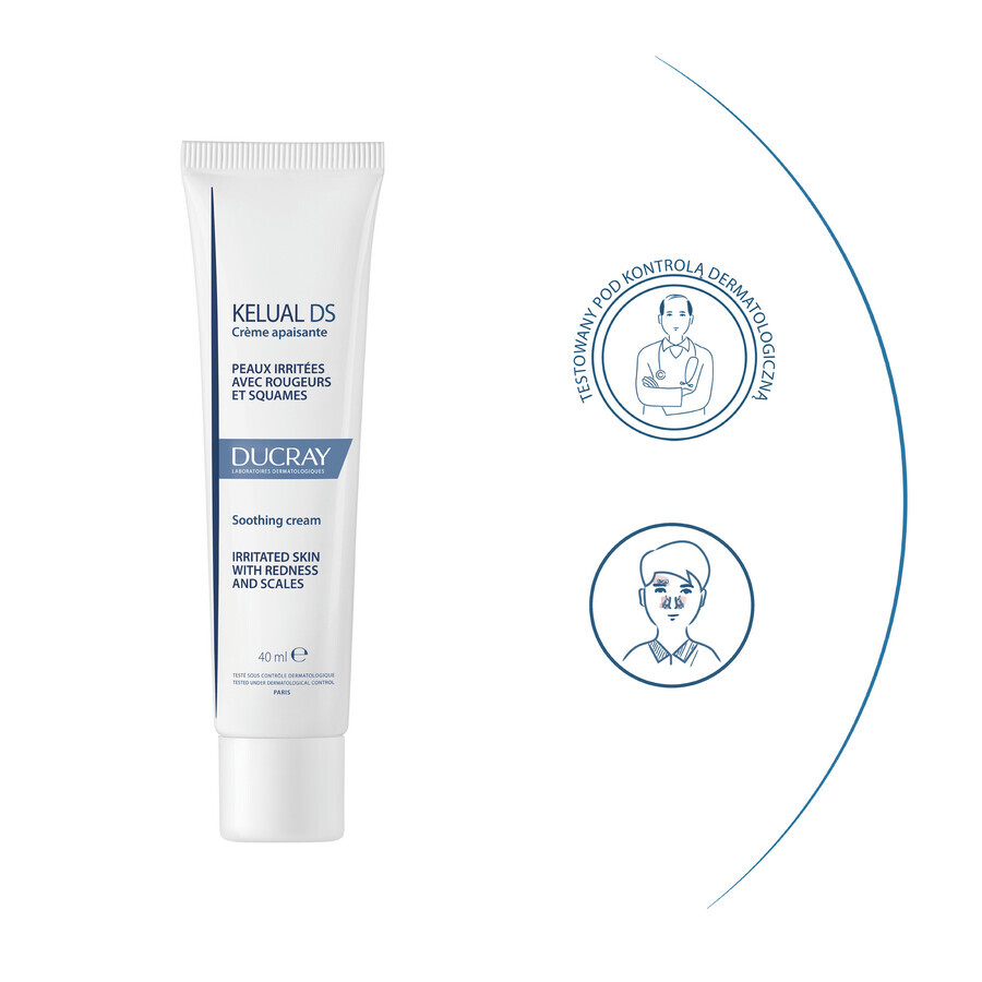 Ducray Kelual DS, soothing cream to reduce peeling, 40 ml