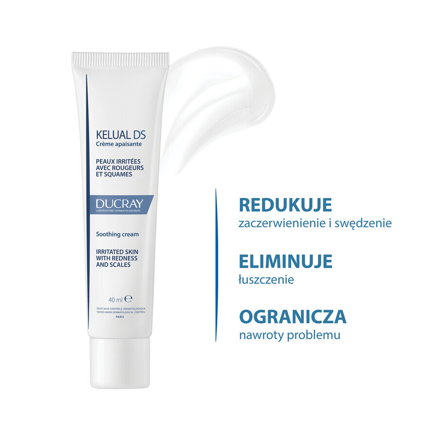 Ducray Kelual DS, soothing cream to reduce peeling, 40 ml