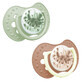 Lovi, fopspeen, silicone, dynamisch, glow in the dark, Tie Dye, groen, Meisje, 22/920, vanaf 18 maanden, 2 stuks