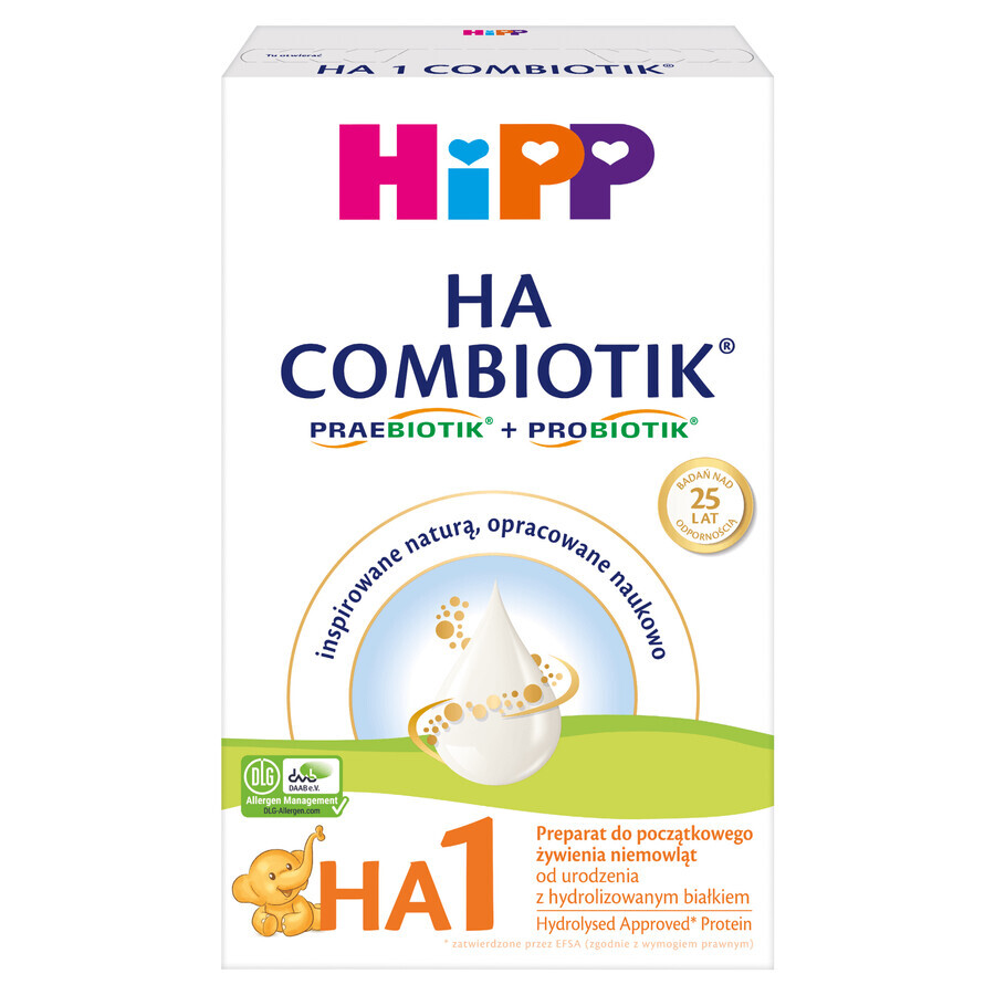HiPP HA 1 Combiotik, leche para lactantes, desde el nacimiento, 350 g