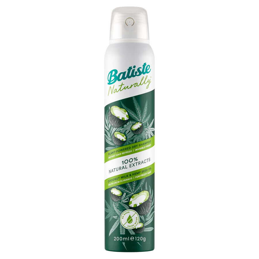 Batiste Naturally, dry shampoo with hemp oil, 200 ml LOST PACKAGE