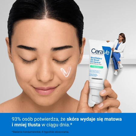 CeraVe Oil Control, gel-crème hydratant, peau mixte et grasse, 52 ml
