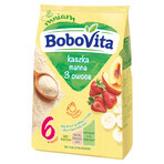 BoboVita pap manna set, 3 vruchten, melkvrij, na 6 maanden, 3 x 180 g + mousse in tube, banaan met mango en kokos, 2 x 80 g vrij BoboVita pap manna set, 3 vruchten, melkvrij, na 6 maanden, 3 x 180 g + mousse in tube, banaan met mango en kokos, 2 x 80 g vrij
