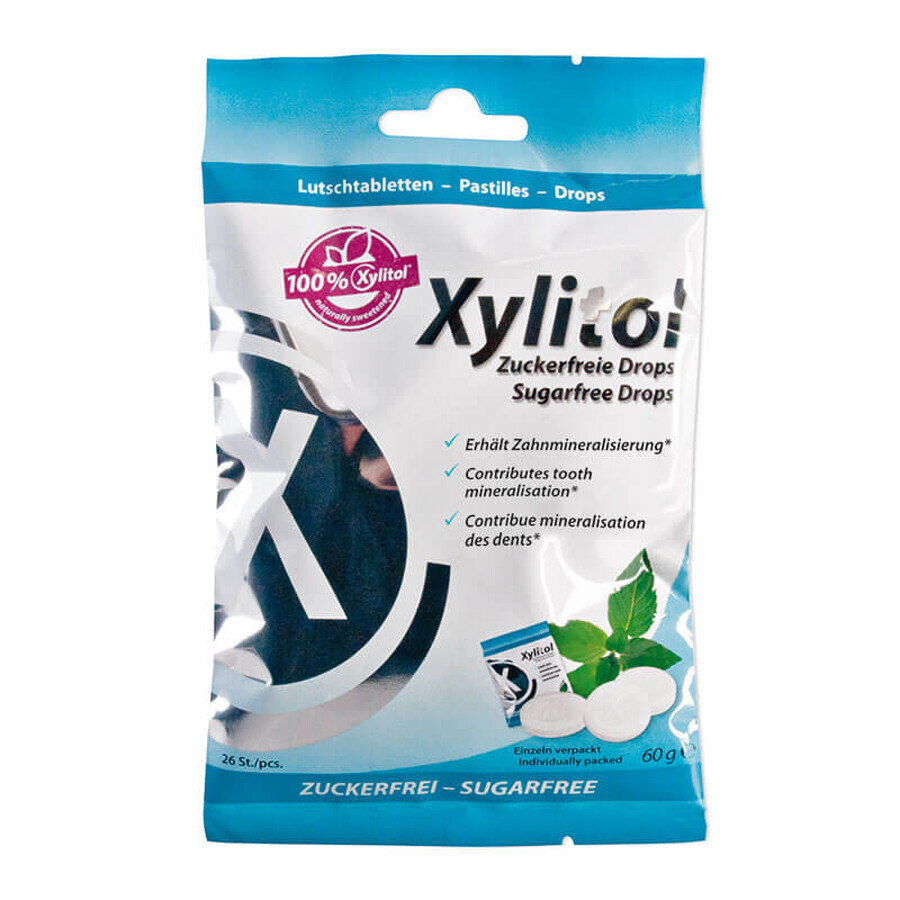 Cumpără Miradent Xylitol, bomboane cu xilitol, aromă de mentă, 25 bucăți Miradent Xylitol, bomboane cu xilitol, aromă de mentă, 25 bucăți