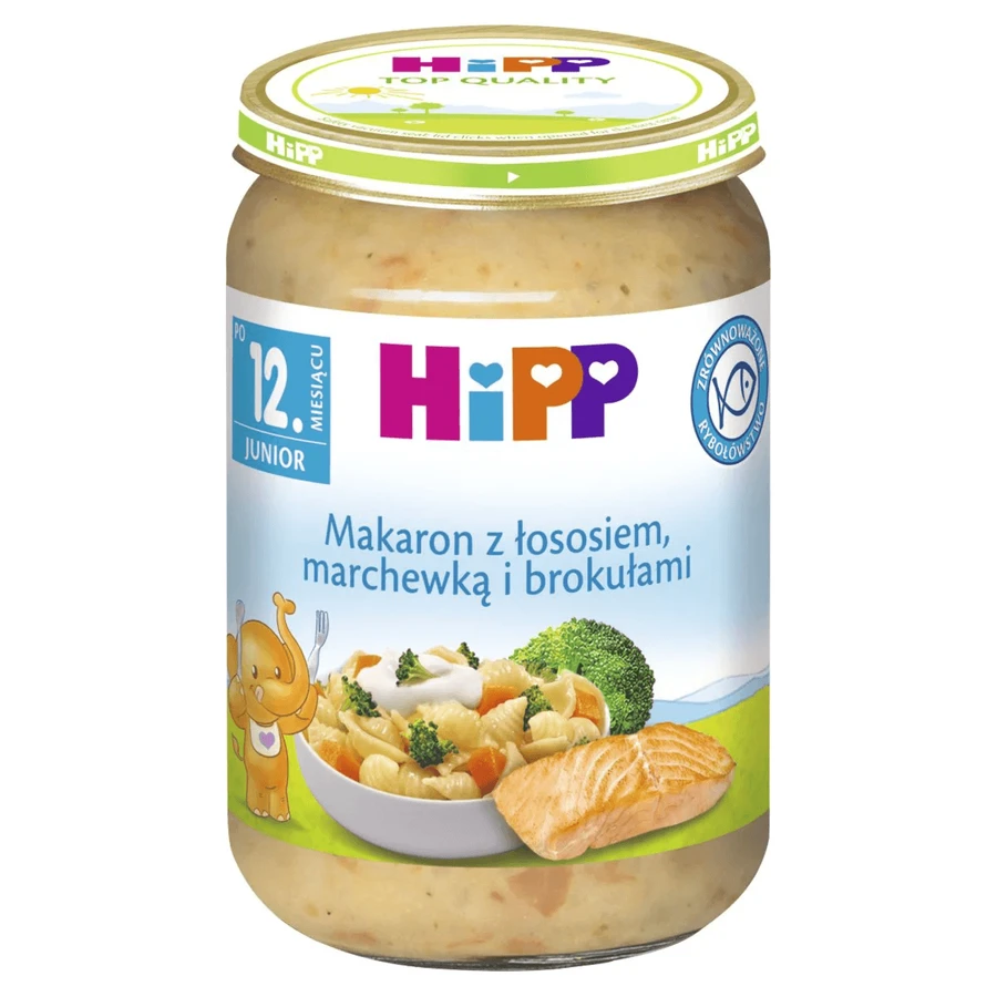 HiPP Junior Schotel, pasta met zalm, wortelen en broccoli, na 12 maanden, 250 g