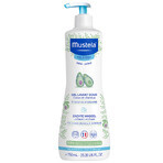 Mustela Bebe Enfant set, gentle cleansing gel for body and head, from birth, 750 ml + replacement cream, 75 ml + box, 1 piece free of charge