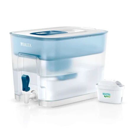 Brita Flow, 8,2 l Filterspender mit Wasserhahn, blau + Maxtra Pro Pure Performance Filter, 1 Stück