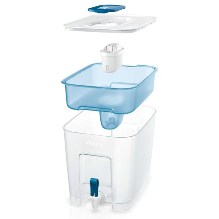 Brita Flow, 8,2 l Filterspender mit Wasserhahn, blau + Maxtra Pro Pure Performance Filter, 1 Stück