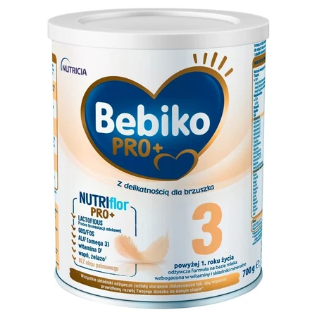 Bebiko Pro+ 3 Nutriflor Pro+, leche modificada, más de 1 año, 3 x 700 g