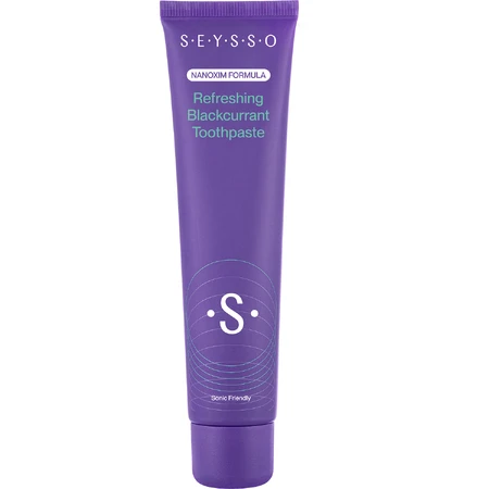 Seysso Colour Refreshing Blackcurrant, erfrischende Zahnpasta mit Minze und schwarzer Johannisbeere, 75 ml