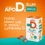Set ApoD3 Chews, vitamina D3 800 UI per bambini di età superiore ai 3 anni, gusto arancia, 3 x 30 softgel masticabili Set ApoD3 Chews, vitamina D3 800 UI per bambini di età superiore ai 3 anni, gusto arancia, 3 x 30 softgel masticabili