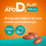Set ApoD3 Chews, vitamina D3 800 UI per bambini di età superiore ai 3 anni, gusto arancia, 3 x 30 softgel masticabili Set ApoD3 Chews, vitamina D3 800 UI per bambini di età superiore ai 3 anni, gusto arancia, 3 x 30 softgel masticabili
