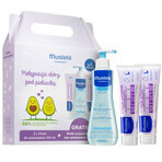 Set de change Mustela, crème, 2 x 100 ml + eau nettoyante, 300 ml, dès le premier jour Set de change Mustela, crème, 2 x 100 ml + eau nettoyante, 300 ml, dès le premier jour