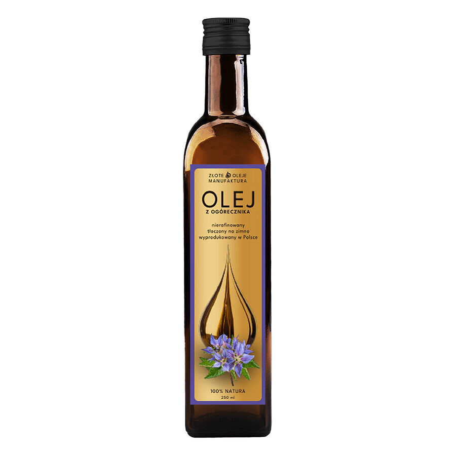Goldfarmex Golden Oils Huile de borago, pressée à froid, non raffinée, 250 ml