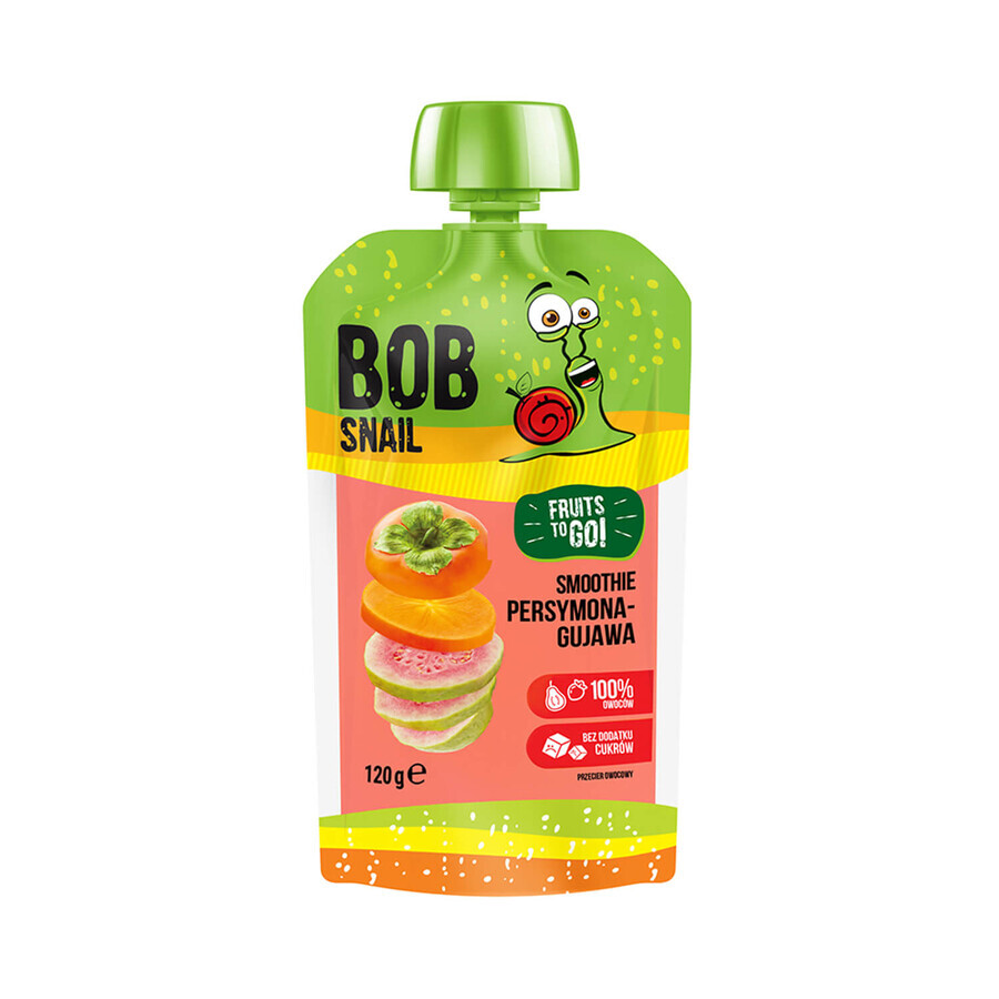 Winkel op Bob Slak Fruit To Go Smoothie in een tube, kaki, guave, 120 g Bob Slak Fruit To Go Smoothie in een tube, kaki, guave, 120 g