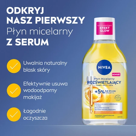 Nivea illuminating micellar lotion with 5% serum, 400 ml