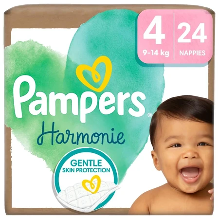 Pampers Harmonie, pañales, talla 4, 9-14 kg, 24 unidades