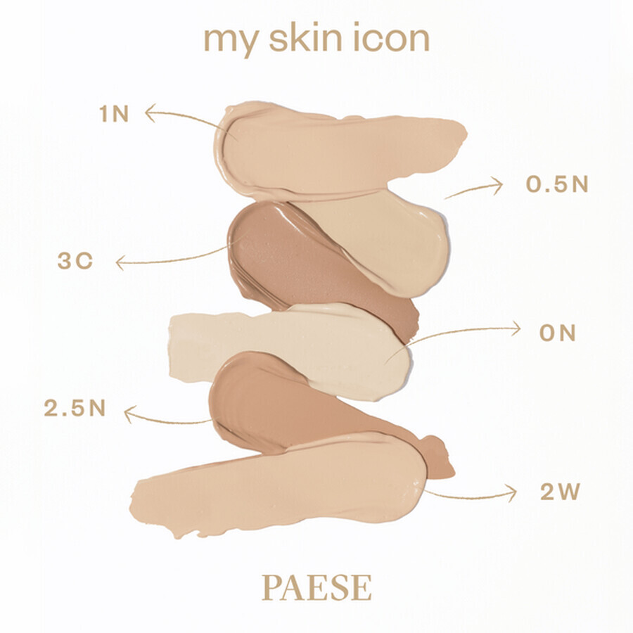 Base de maquillaje matificante Paese My Skin Icon, 2N Warm Beige, 33 ml