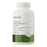 OstroVit Kurkuma + zwarte peper + gember, 90 capsules