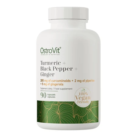 OstroVit Kurkuma + schwarzer Pfeffer + Ingwer, 90 Kapseln